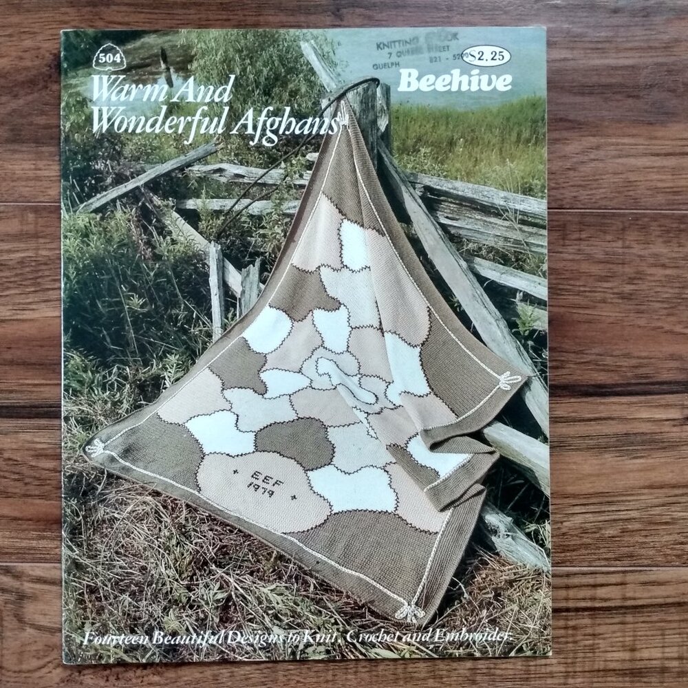 Vintage Afghans Crochet and Knitting Pattern Book Bedspread Blanket Retro 70s